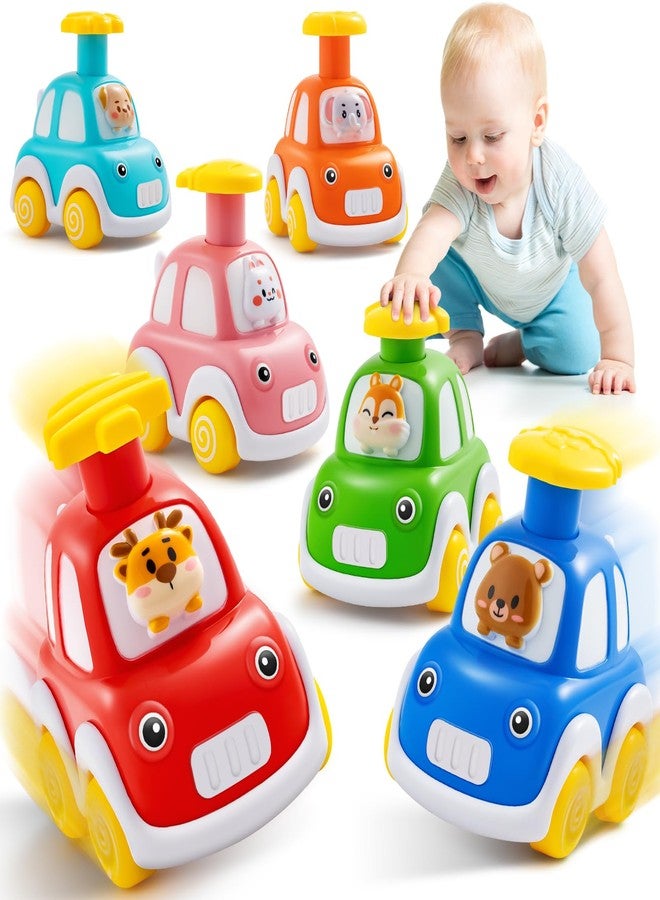ألعاب سيارات TooyBing Press and Go للأطفال الصغار من عمر 1-3 سنوات، مجموعة من 6 سيارات حيوانات للأطفال من عمر سنة إلى سنتين، ألعاب سيارات تعمل بالاحتكاك للأطفال الرضع من عمر 12-18 شهرًا، هدايا عيد الميلاد الأول للأولاد والبنات - Image 1